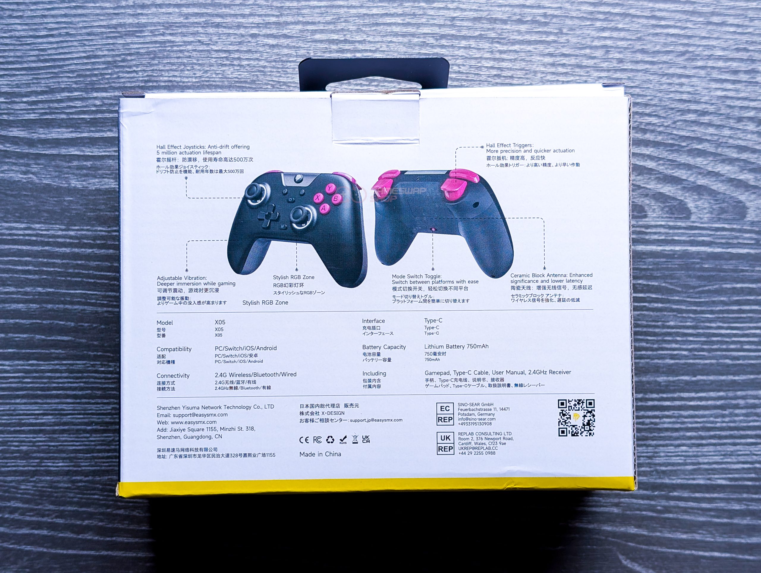 EasySMX X05 Wireless Gaming Controller with Hall Effect Sticks - Image 6