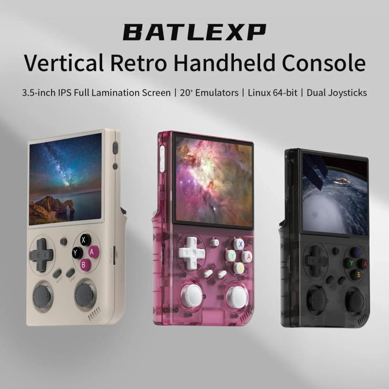 BATLEXP vertical retro handheld gaming console display