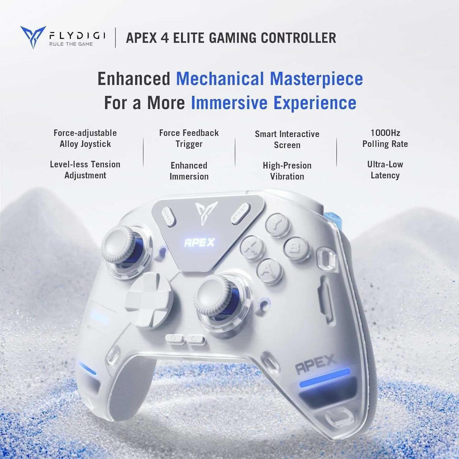 Flydigi Apex 4 elite gaming controller with advanced features.