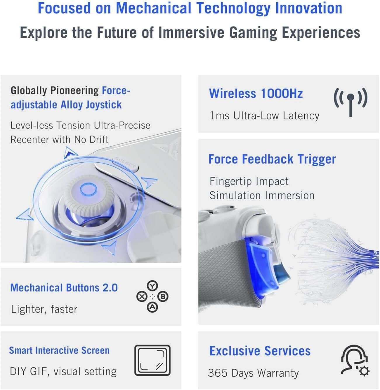 Innovative gaming controller with advanced technology features.