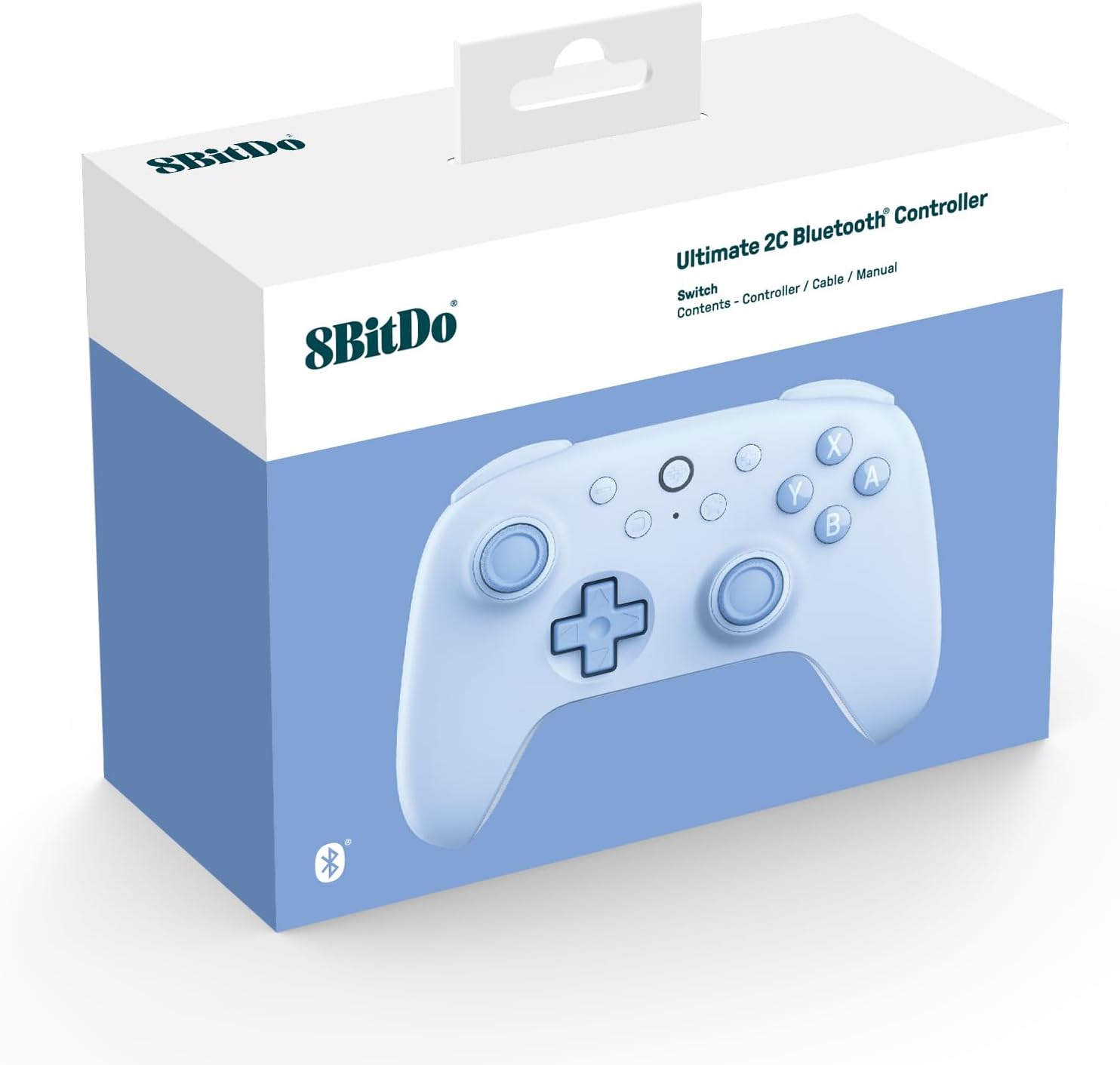 8BitDo Ultimate 2C Bluetooth Controller, blue packaging.