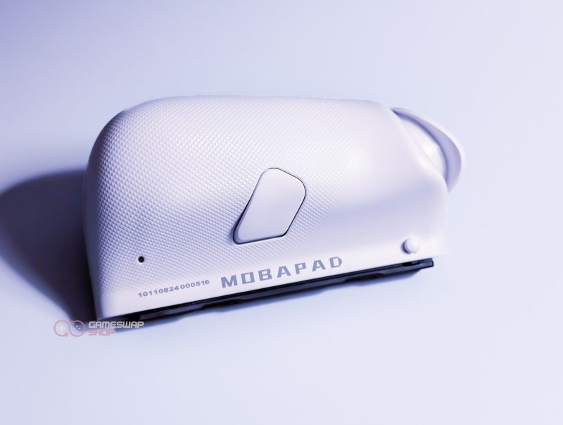 White Mobapad gaming controller close-up