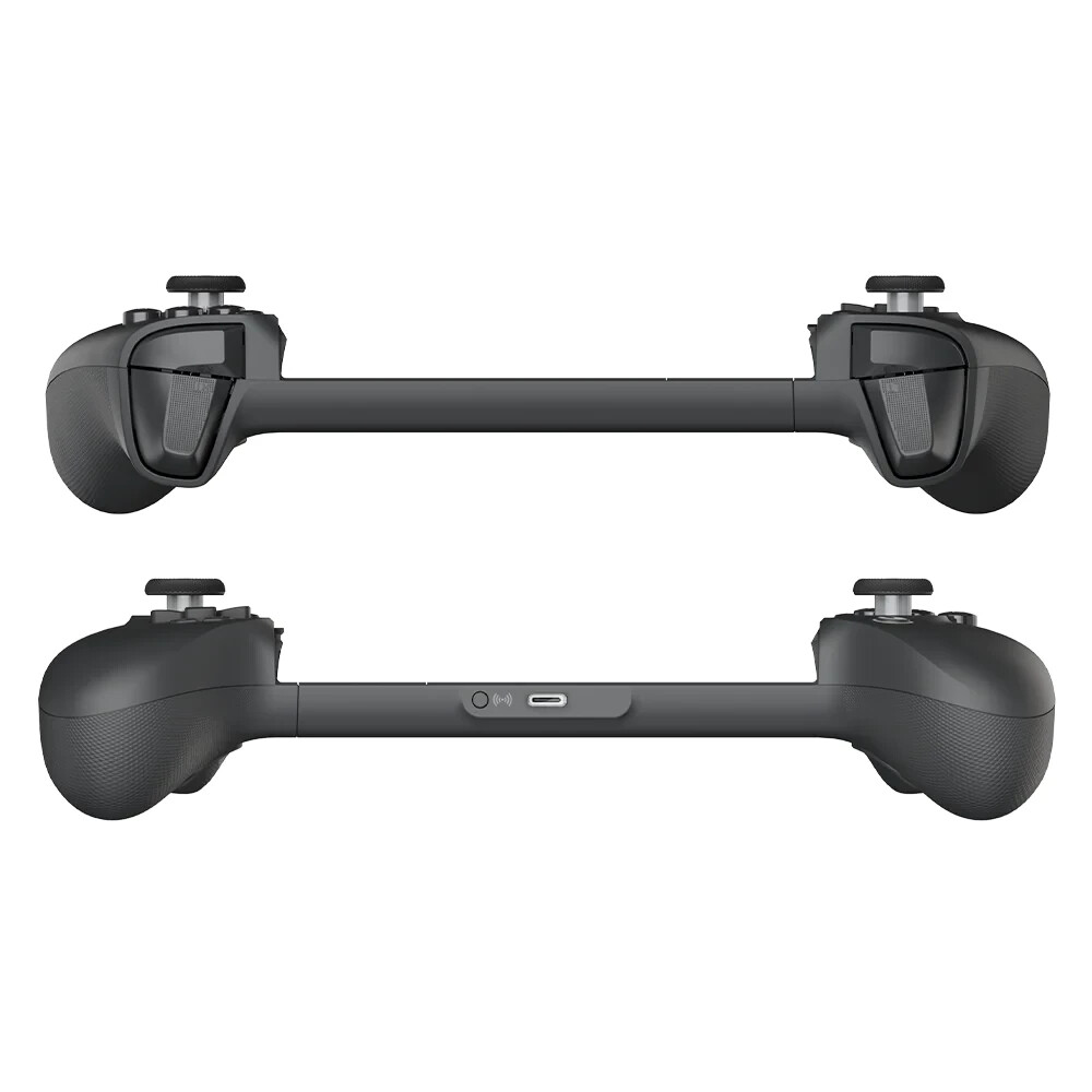 Black gaming controller side view