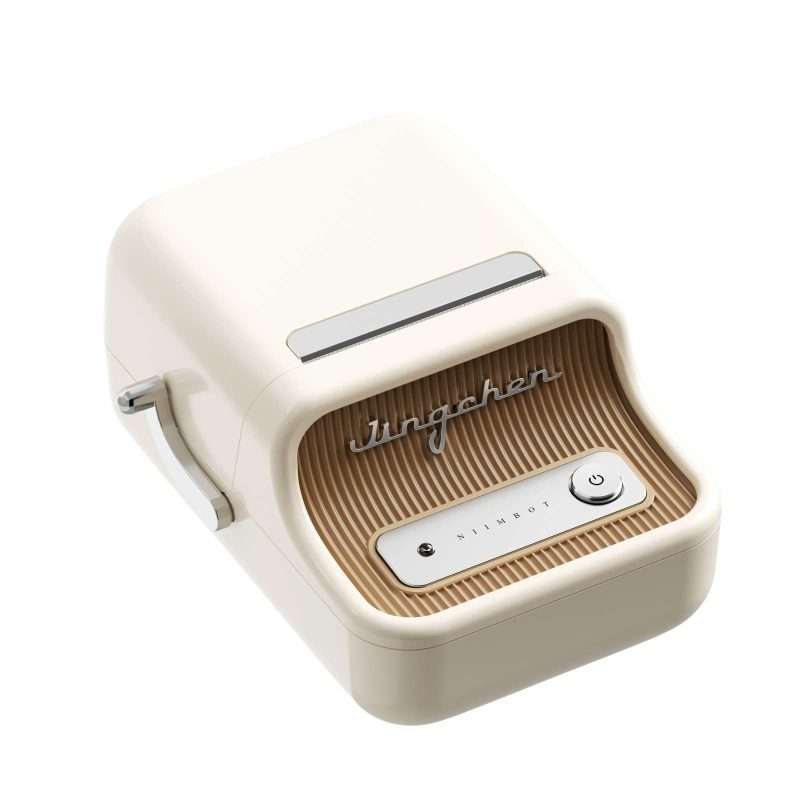 Retro-style cream appliance with textured front design.