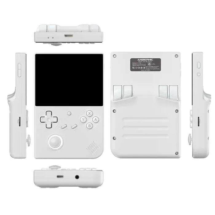 Handheld gaming console, multiple angles