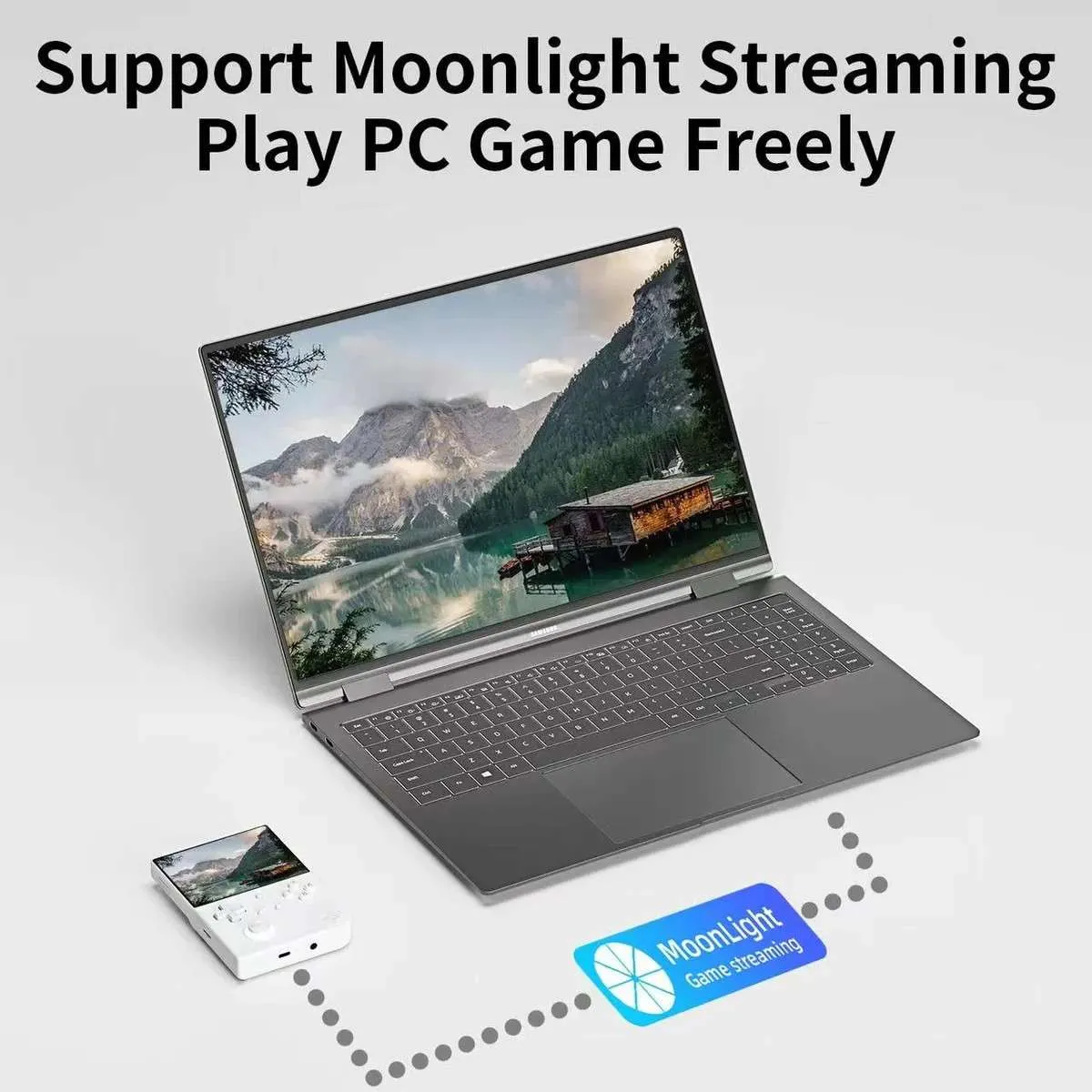 Laptop supporting Moonlight game streaming feature
