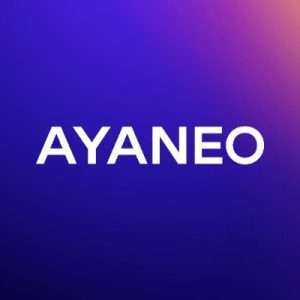 AYANEO logo on gradient background