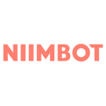 Logo NIIMBOT in lettere arancioni su sfondo bianco