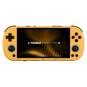 Yellow handheld gaming console, Trìmui Smart Pro S