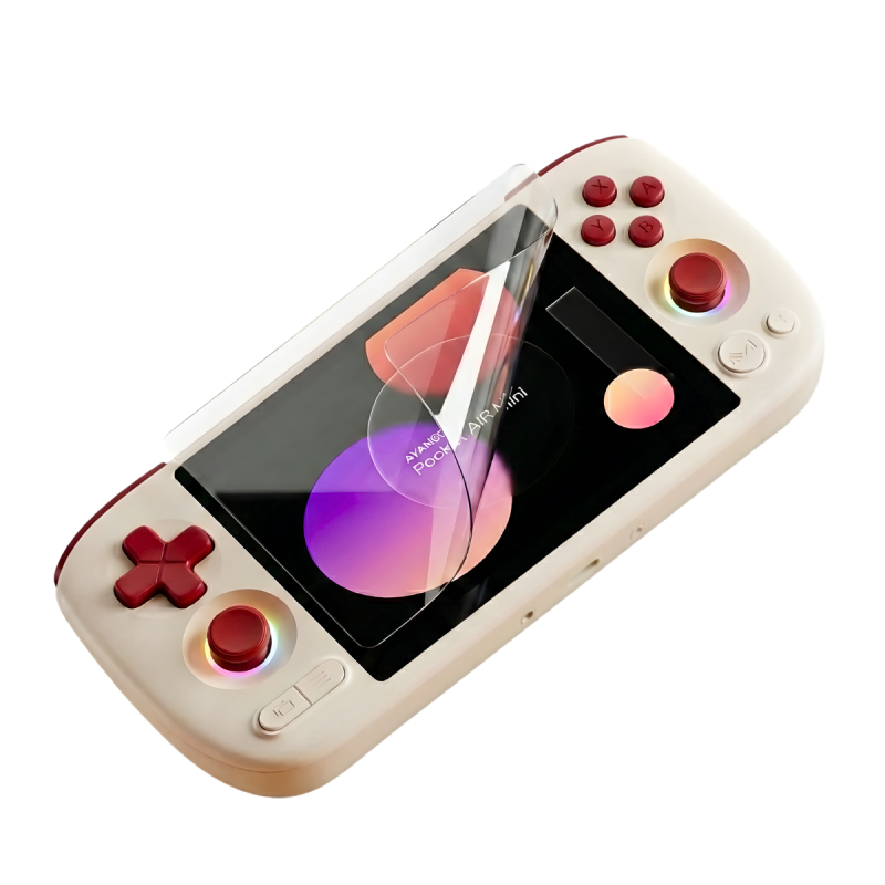 Portable gaming console with screen protector