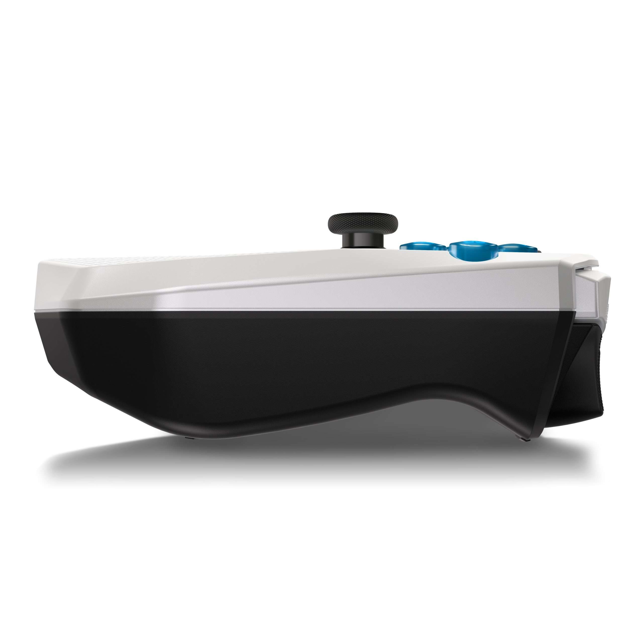 Side view of modern gaming controller