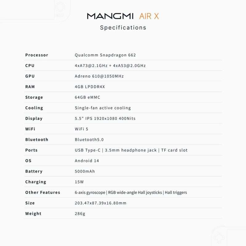MANGMI AIR X Handheld Game Console – Bild 8